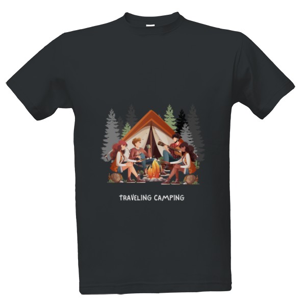 Tričko s potiskem Cestování kempování