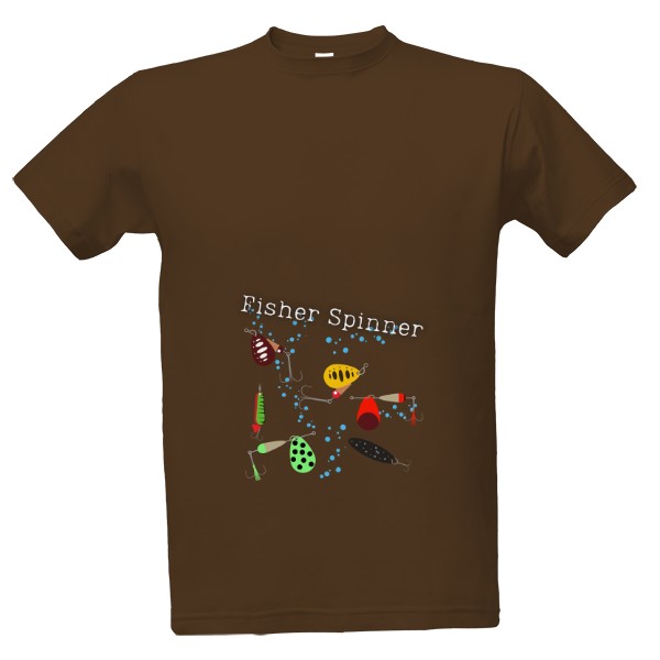 Tričko s potiskem Fisher spinner