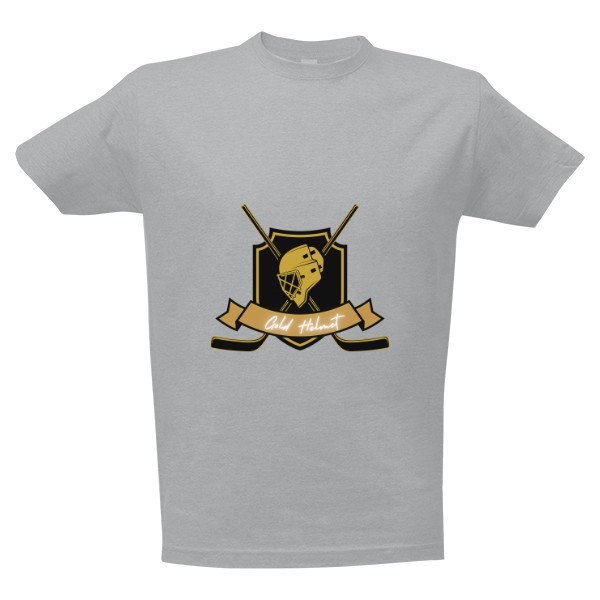 Tričko s potiskem Gold helmet