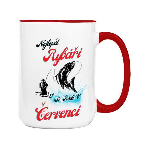 Hrnek velký barevný s potiskem Hrníček Červenec