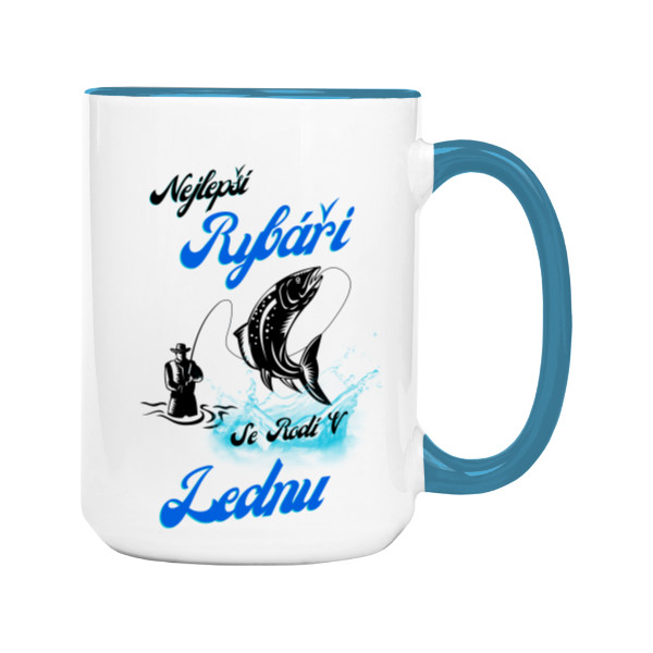 Hrnek velký barevný s potiskem Hrníček Leden