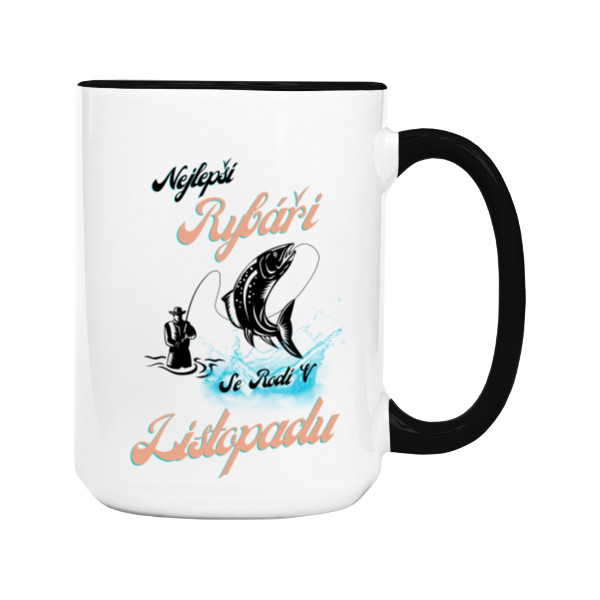 Hrnek velký barevný s potiskem Hrníček Listopad