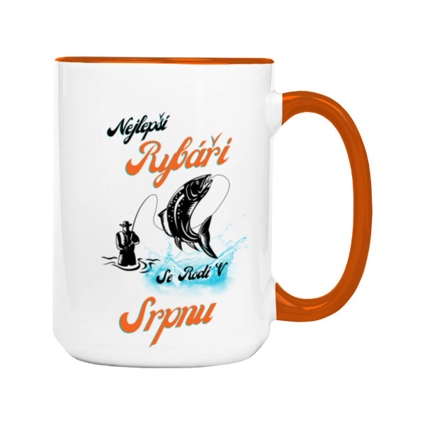 Hrnek velký barevný s potiskem Hrníček Srpen