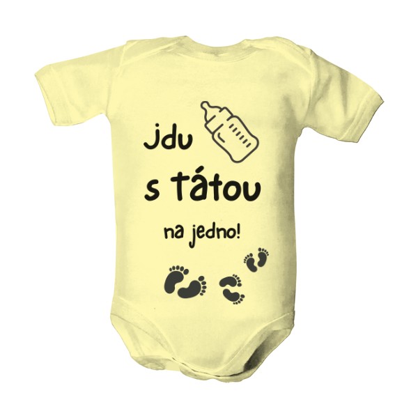 Dětské body  s potiskem jdu s tatou na jedno