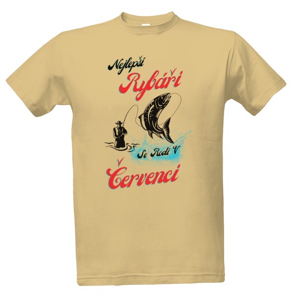 Tričko s potiskem Nejlepší rybář červenec