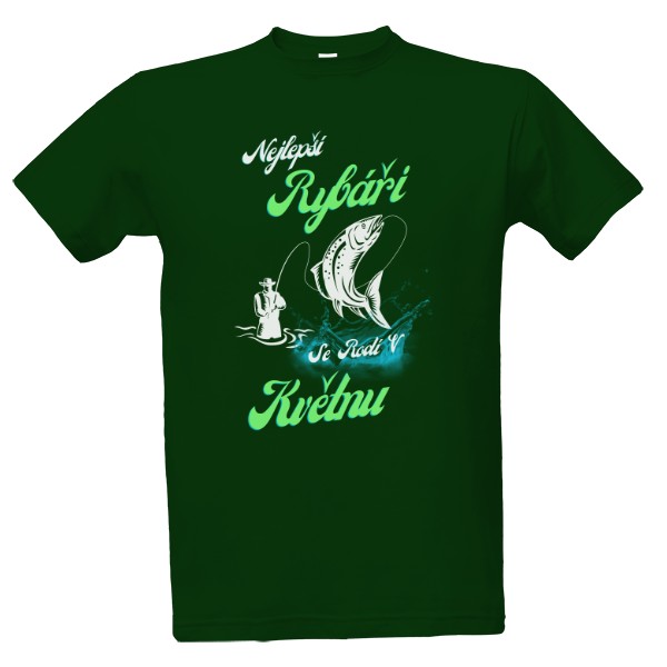 Tričko s potiskem Nejlepší rybář květen