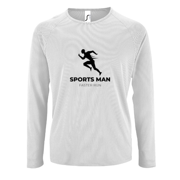 Pánské  funkční tričko long s potiskem Run faster man