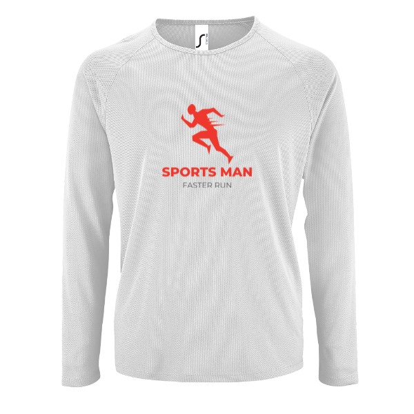 Pánské  funkční tričko long s potiskem Run faster